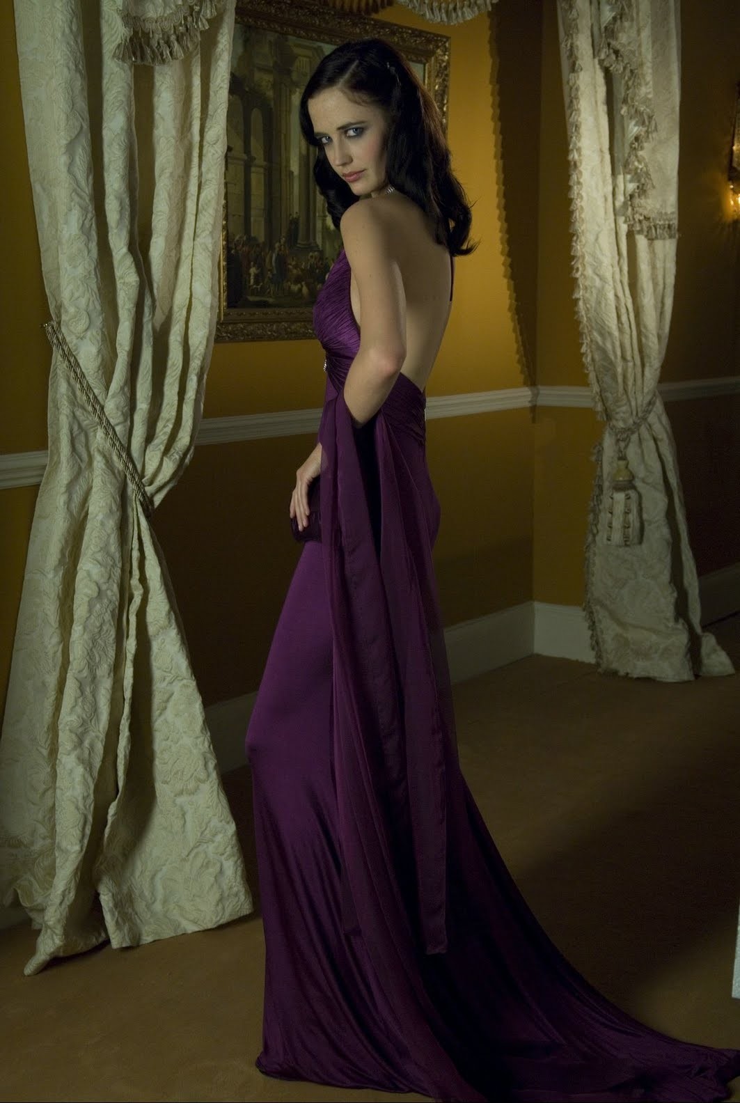 eva green casino royale purple dress